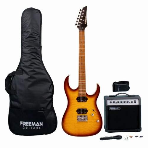 PACK GUITARRA ELECTRICA SRG-180 FMT RIFF MASTER SB FREEMAN