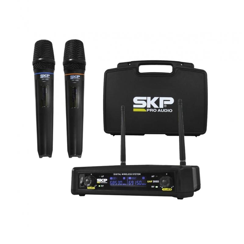 MICROFONO MANO DOBLE UHF 300D SKP