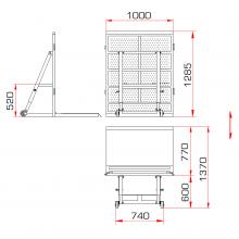 BARRERA C-RUEDAS ALUMINIO 1285x1000 GUIL