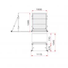 BARRERA PUERTA C-RUEDAS ALUMINIO 1285x1000 GUIL