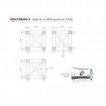 TRUSS CUADRADO UNION 3 VIAS TQN 29x29x29 ALUMINO GUIL