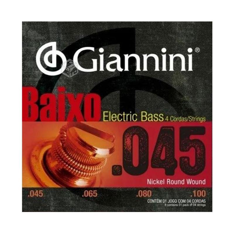 CUERDAS BAJO ELECTRICO 0.45 - 100  SET 4 CUERDAS GIANNINI