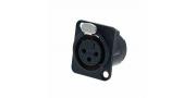 CONECTOR XLR/H PANEL CUADRADO 3PIN NC3FD-LX-B NEUTRIK