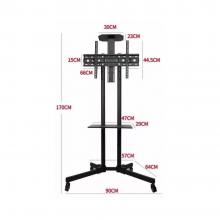 SOPORTE TV LCD LED TIPO PEDESTAL RUEDAS 32-70 40KG GENERIC