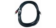 CABLE PATCH 3MT 2xRCA-MINI PLUG RCL20904D4 BK ROCKCABLE