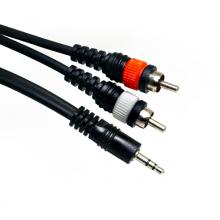 CABLE PATCH 3MT 2xRCA-MINI PLUG RCL20904D4 BK ROCKCABLE